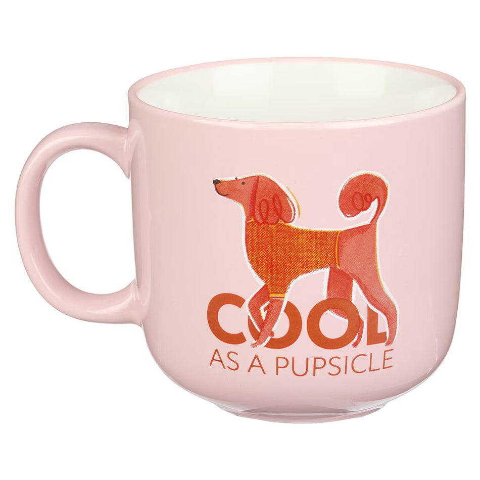 Cool As A Pupsicle Ceramic Coffee Mug Image Back