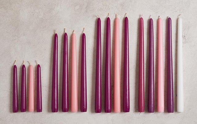 12" H Advent Taper 5-Candle Set