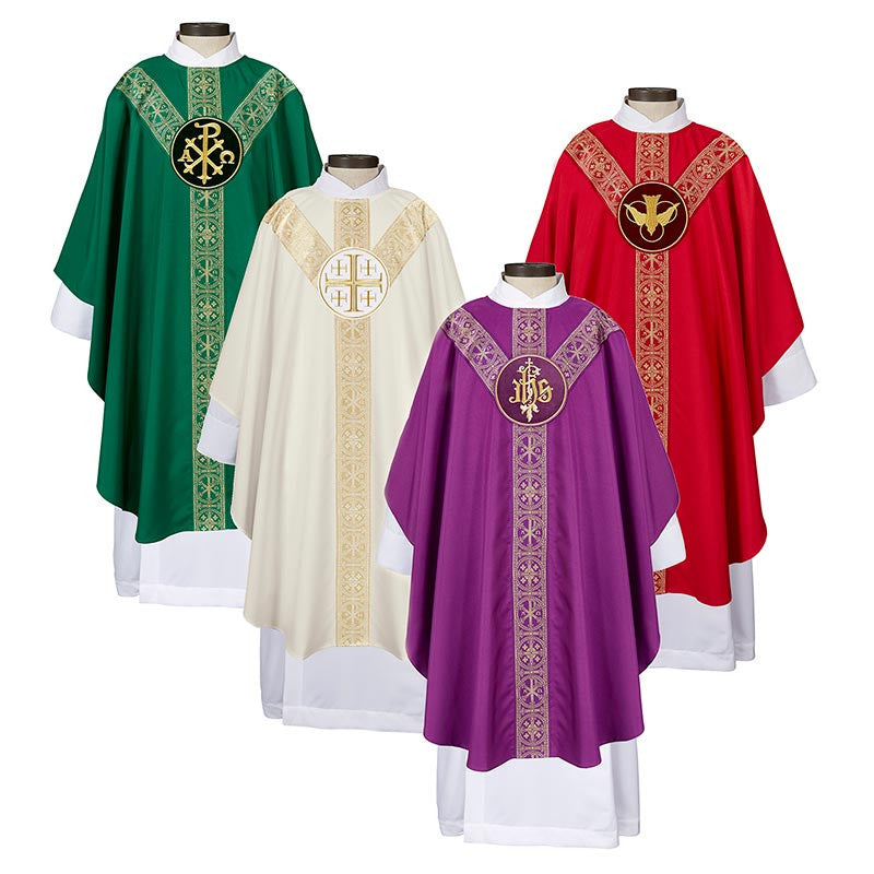 San Damiano Collection Semi-Gothic Chasuble — Set of 4