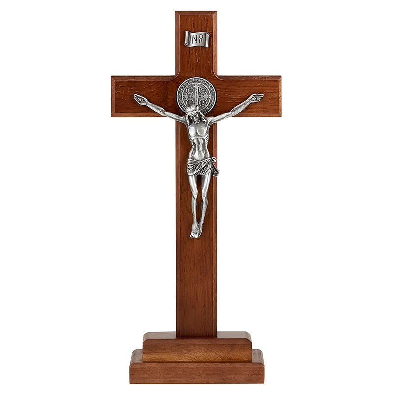 13" H Saint Benedict Standing Crucifix (G4696)