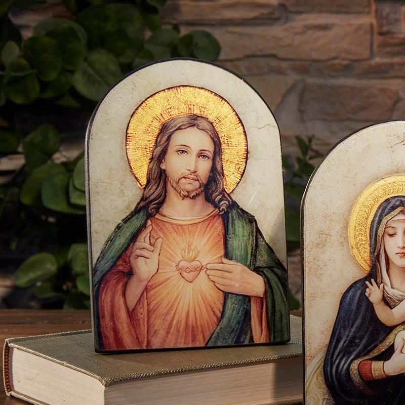 Sacred Heart of Jesus Arched Plaque