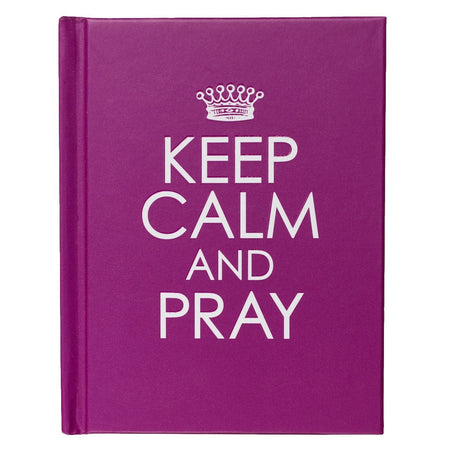 Keep Calm and Pray Purple Hardcover Gift Book by Christian Art Gifts