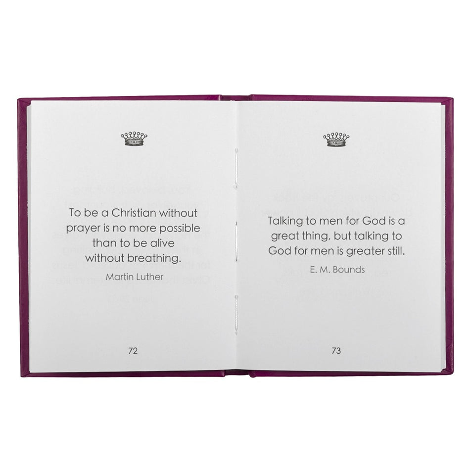 Keep Calm and Pray Purple Hardcover Gift Book by Christian Art Gifts, product view 2