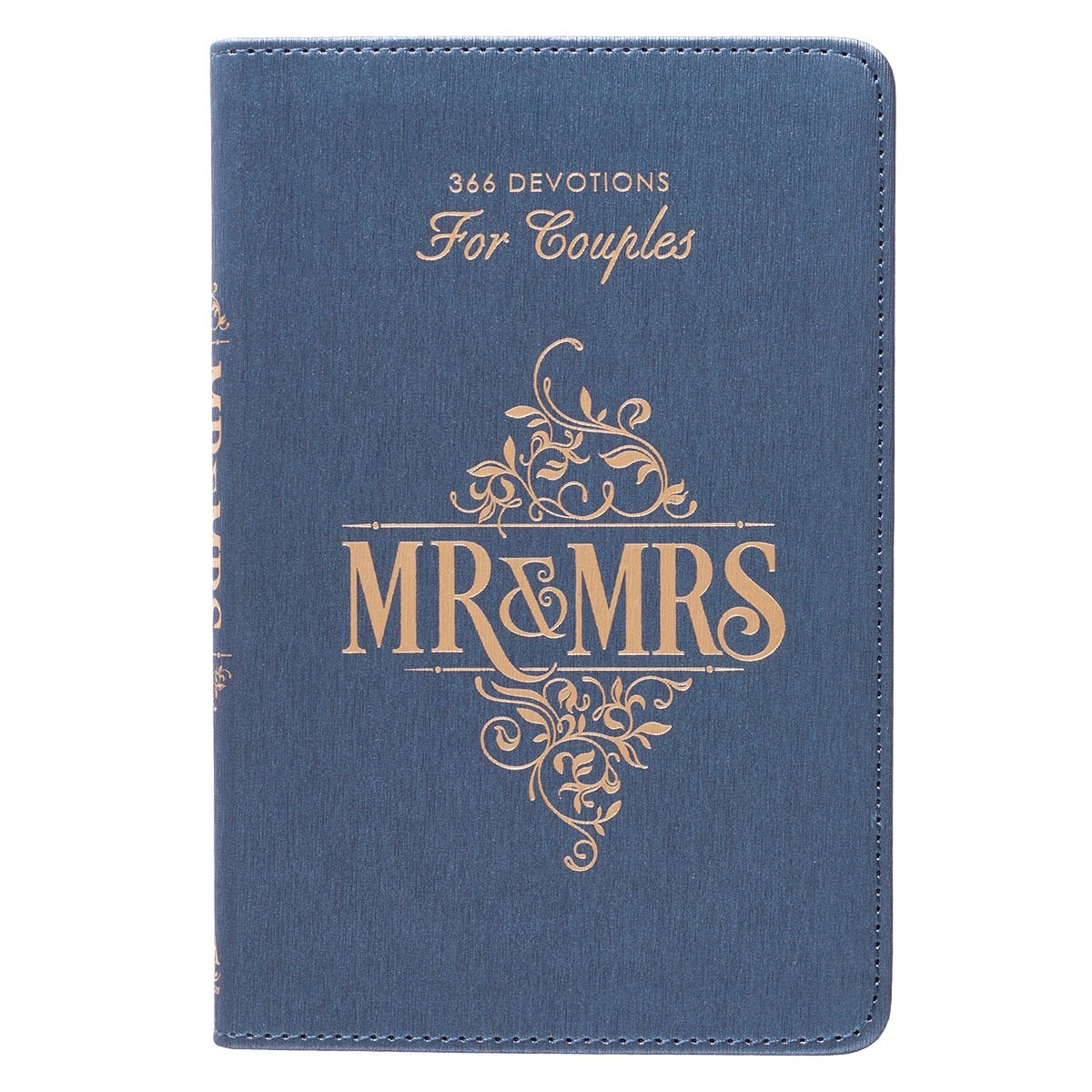 Mr. & Mrs. 366 Devotions for Couples Blue Faux Leather Devotional by Christian Art Gifts