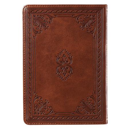52 Hebrew Words Every Christian Should Know Toffee Brown Faux Leather Gift Book by Christian Art Gifts, product view 6