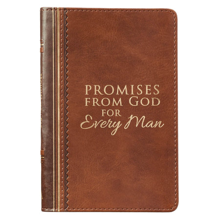 Promises from God for Every Man Two-tone Brown Faux Leather Promise Book by Christian Art Gifts