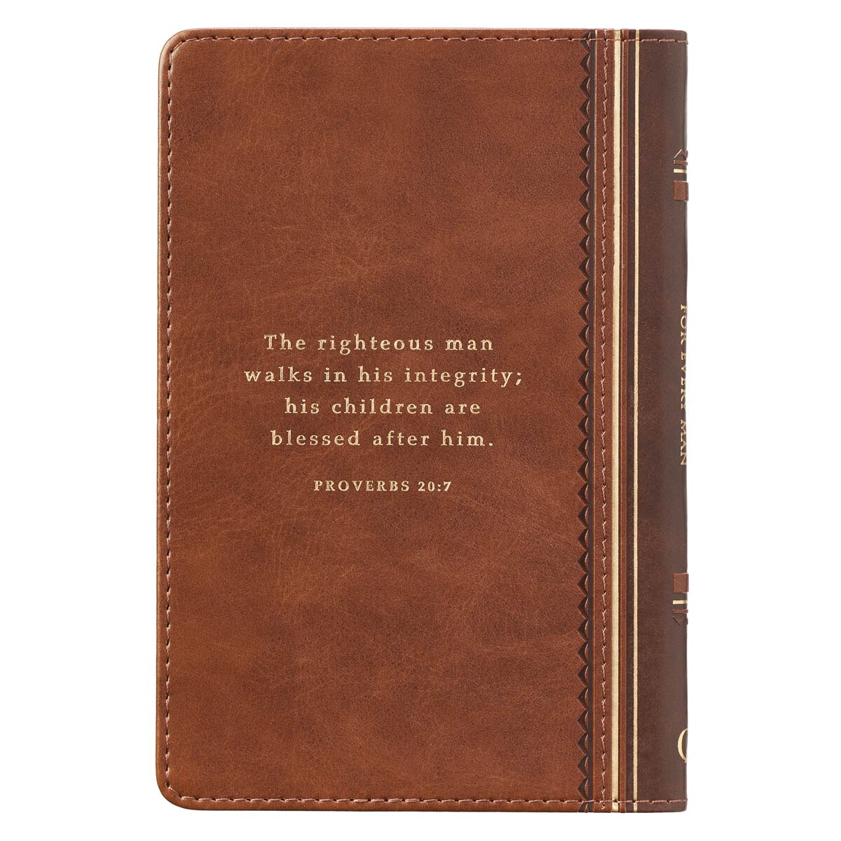 Promises from God for Every Man Two-tone Brown Faux Leather Promise Book by Christian Art Gifts, product view 7