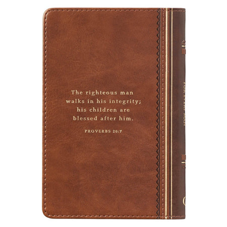 Promises from God for Every Man Two-tone Brown Faux Leather Promise Book by Christian Art Gifts, product view 7