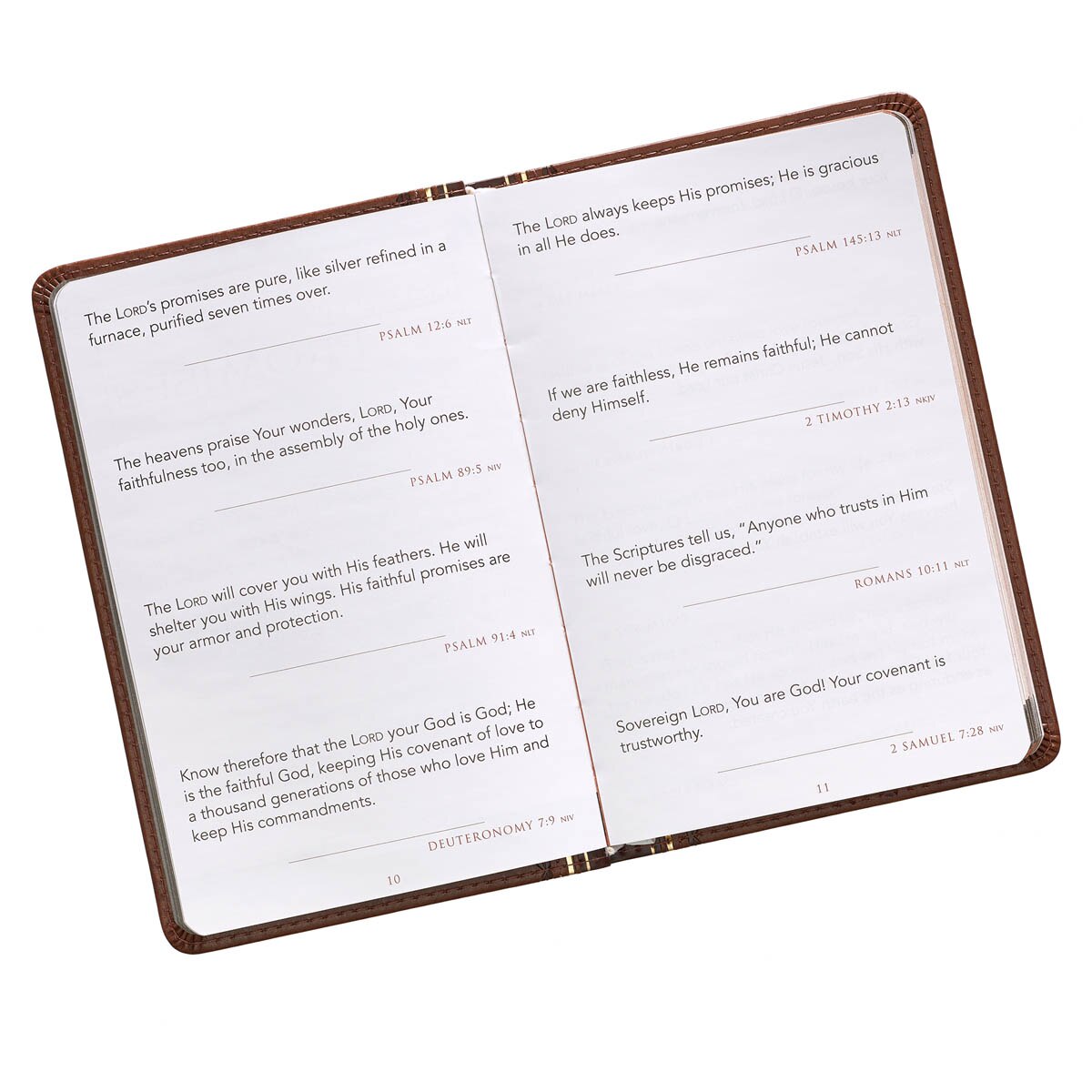 Promises from God for Every Man Two-tone Brown Faux Leather Promise Book by Christian Art Gifts, product view 5