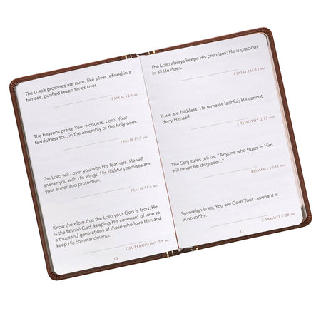 Promises from God for Every Man Two-tone Brown Faux Leather Promise Book by Christian Art Gifts, product view 5