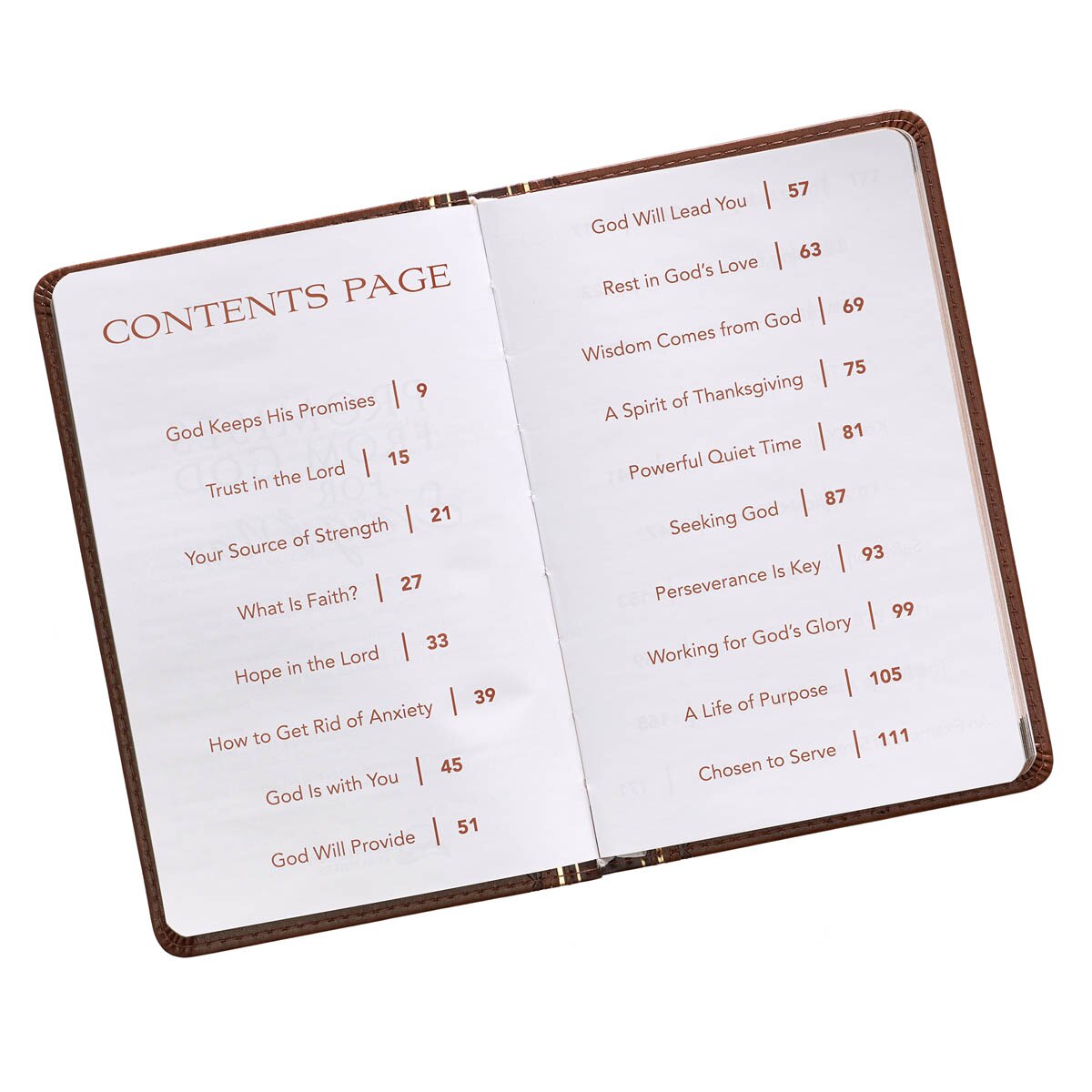 Promises from God for Every Man Two-tone Brown Faux Leather Promise Book by Christian Art Gifts, product view 6
