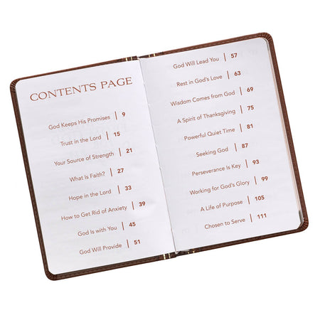Promises from God for Every Man Two-tone Brown Faux Leather Promise Book by Christian Art Gifts, product view 6