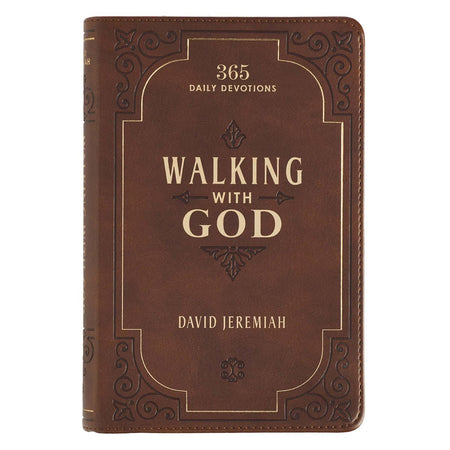 Walking With God Brown Faux Leather Devotional by Christian Art Gifts