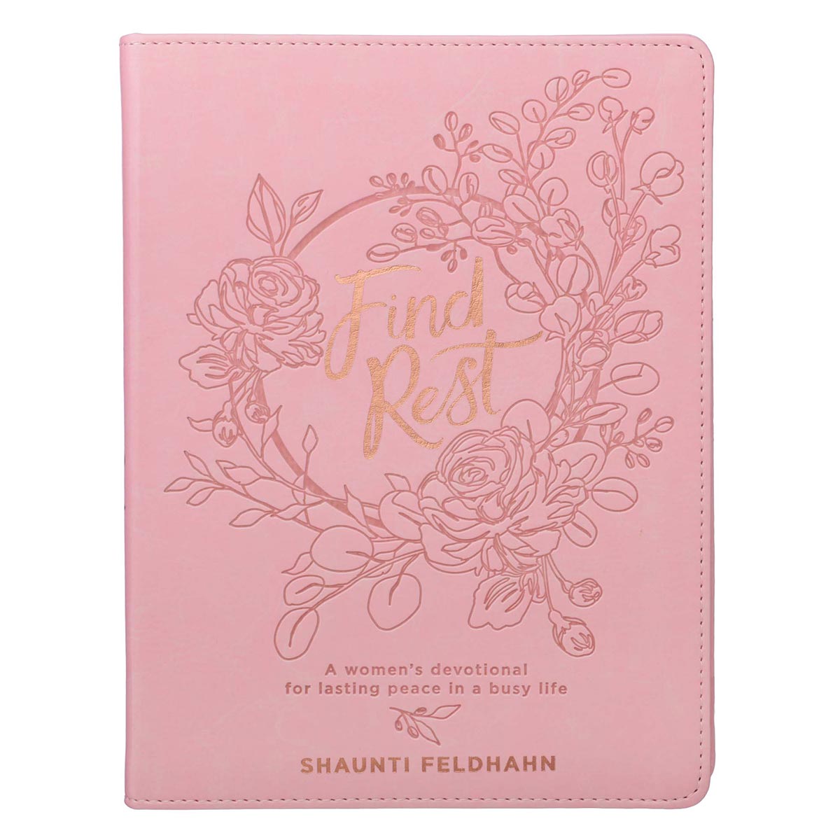 Find Rest Pink Faux Leather Devotional by Christian Art Gifts