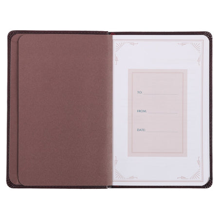 101 Prayers for Men Brown Faux Leather Gift Book - Psalm 145:18 by Christian Art Gifts, product view 3