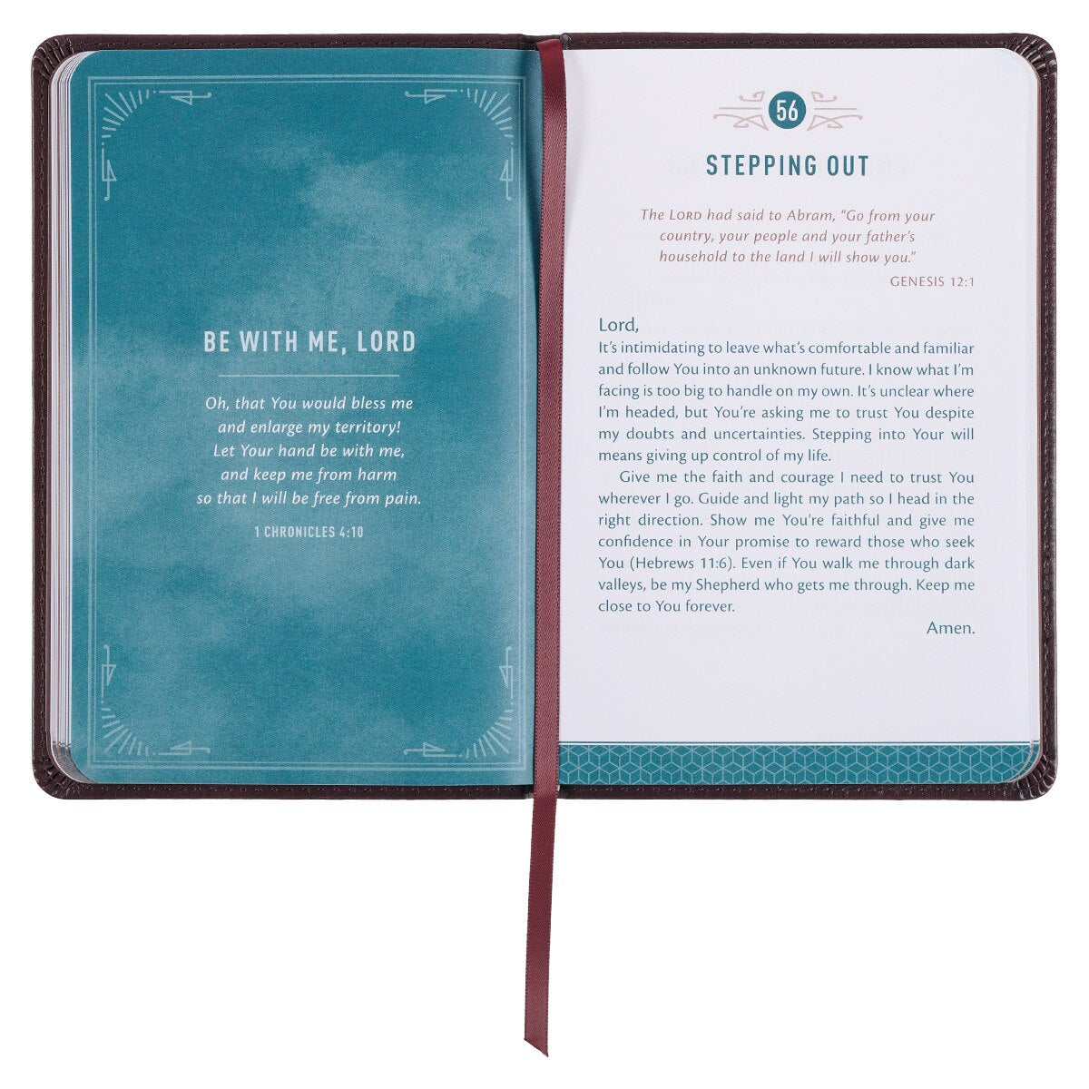 101 Prayers for Men Brown Faux Leather Gift Book - Psalm 145:18 by Christian Art Gifts, product view 5