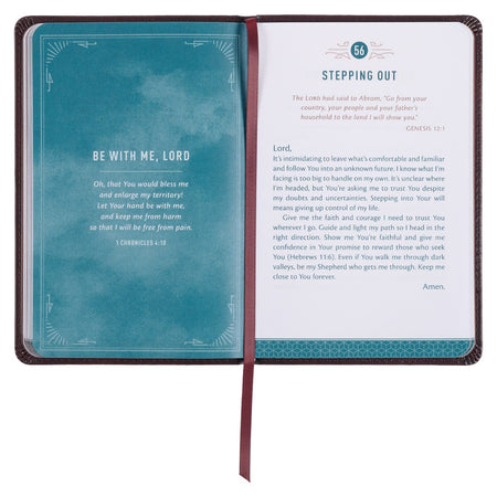 101 Prayers for Men Brown Faux Leather Gift Book - Psalm 145:18 by Christian Art Gifts, product view 5