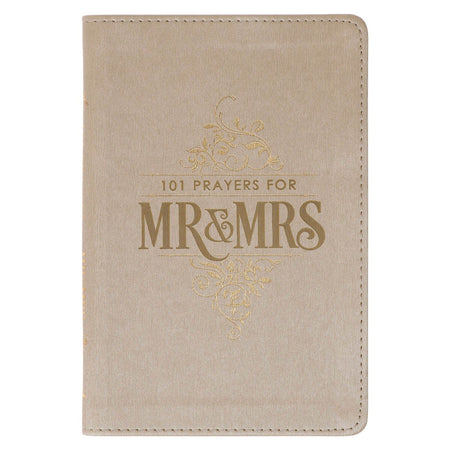 101 Prayers for Mr. & Mrs. Gold Faux Leather Prayer Book by Christian Art Gifts