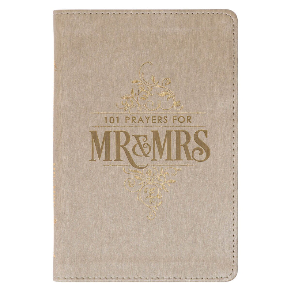 101 Prayers for Mr. & Mrs. Gold Faux Leather Prayer Book by Christian Art Gifts