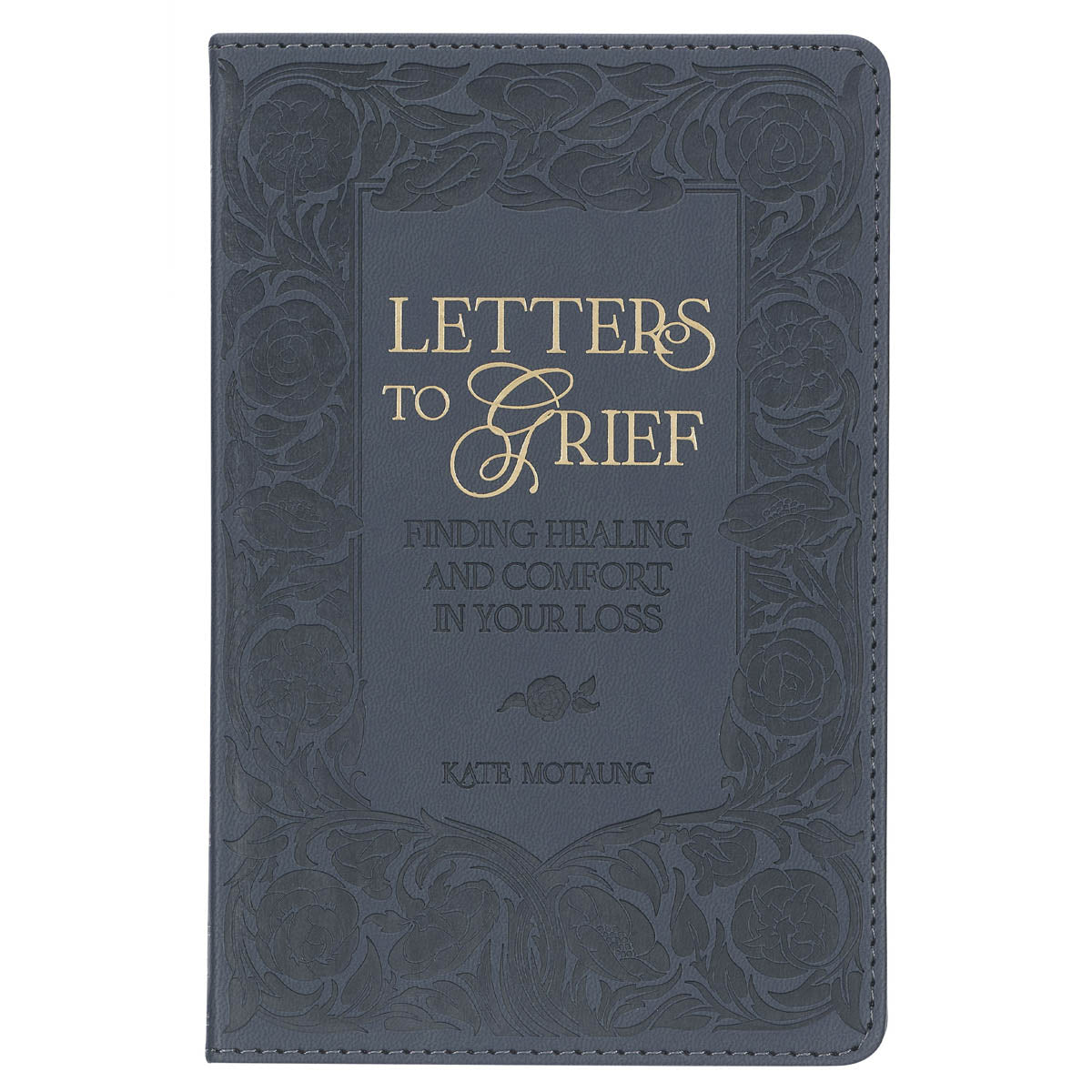 Letters to Grief Slate Gray Faux Leather Gift Book by Christian Art Gifts