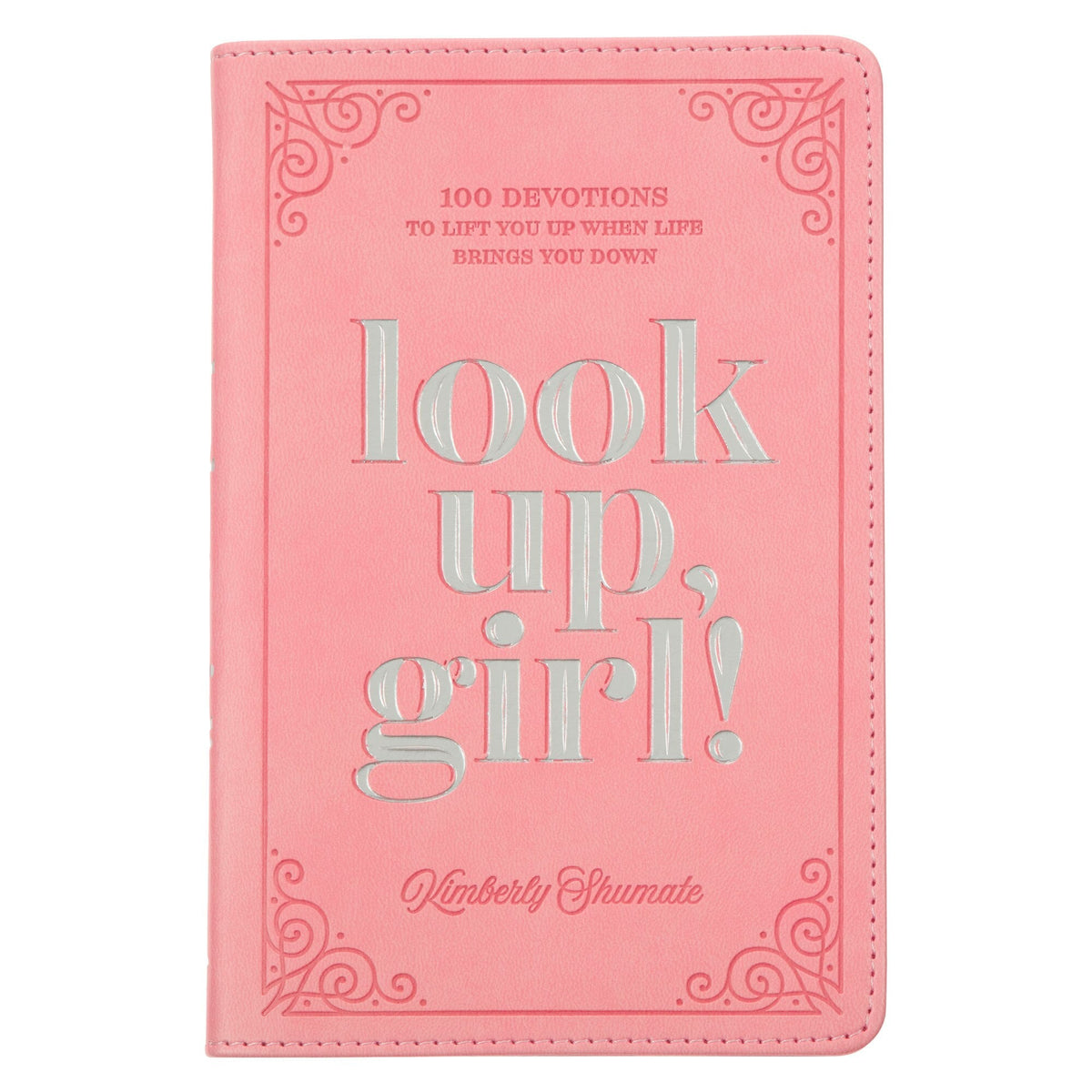Look Up, Girl! Pink Faux Leather Devotional by Christian Art Gifts