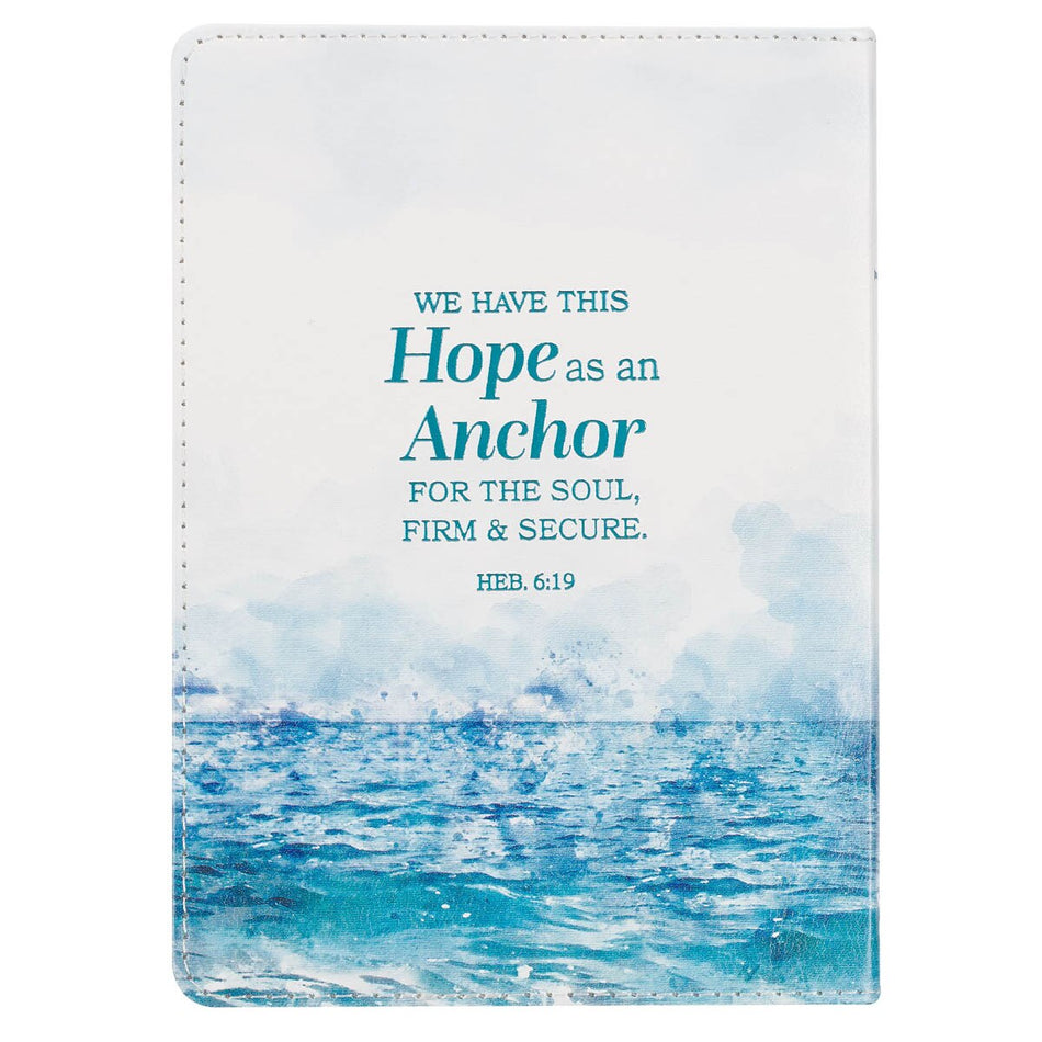 Hope that Restores White Faux Leather Devotional by Christian Art Gifts, product view 2