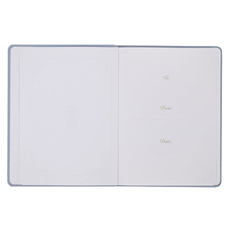 Hope That Endures Blue Faux Leather Devotional by Christian Art Gifts, product view 2