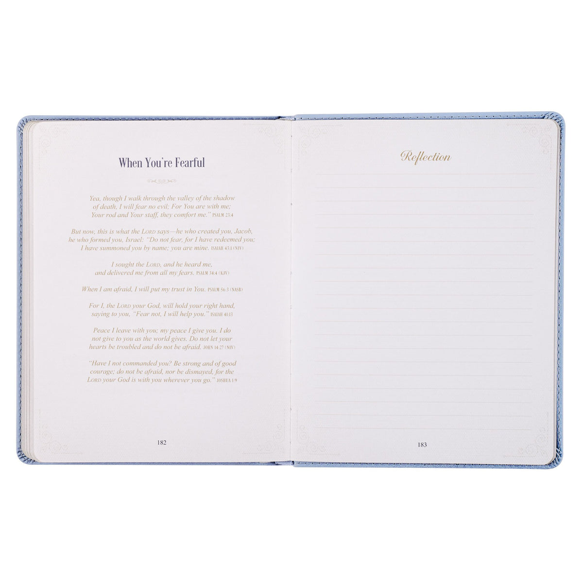 Hope That Endures Blue Faux Leather Devotional by Christian Art Gifts, product view 8