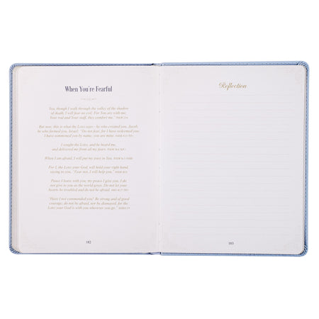 Hope That Endures Blue Faux Leather Devotional by Christian Art Gifts, product view 8