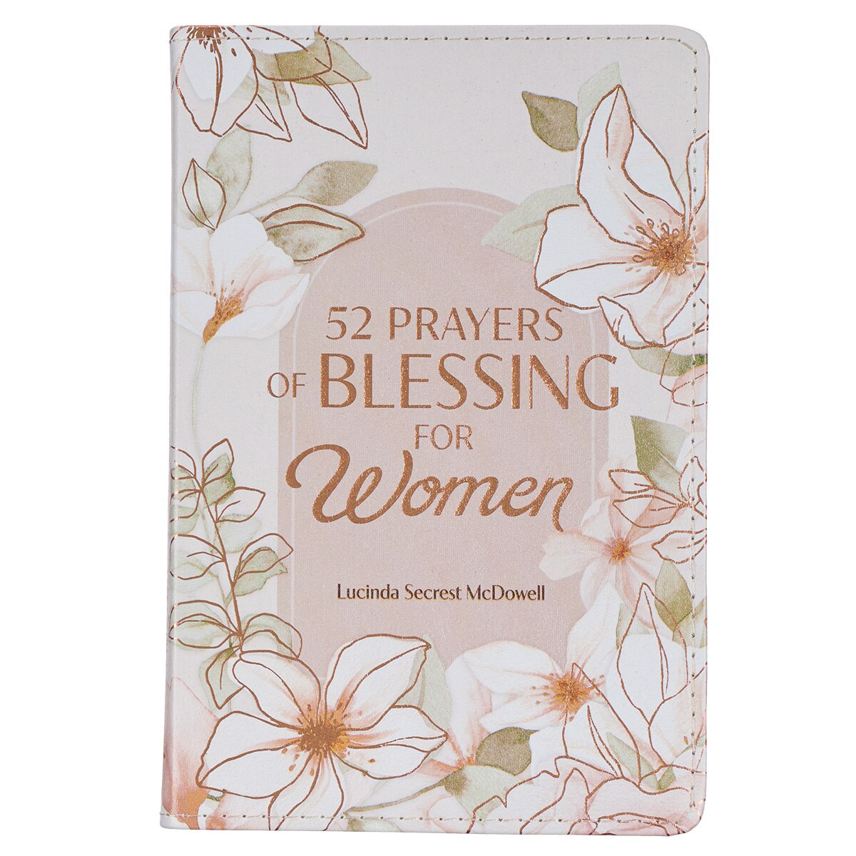 52 Prayers of Blessing for Women White Floral Faux Leather Prayer Book by Christian Art Gifts