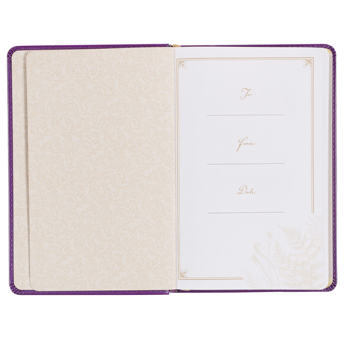 Praying the Psalms Purple Faux Leather Prayer Book by Christian Art Gifts, product view 2