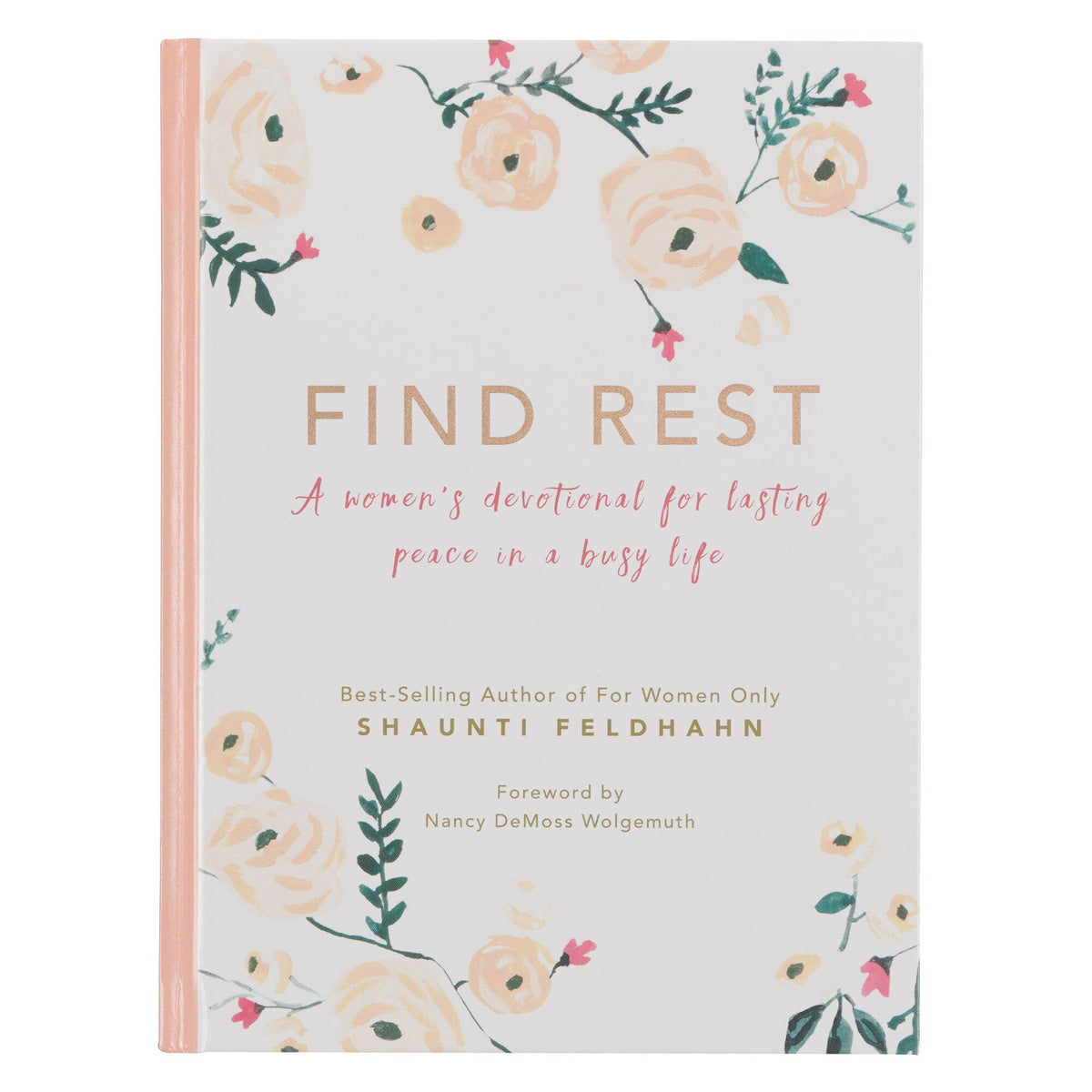 Find Rest Pink Floral Hardcover Devotional by Christian Art Gifts