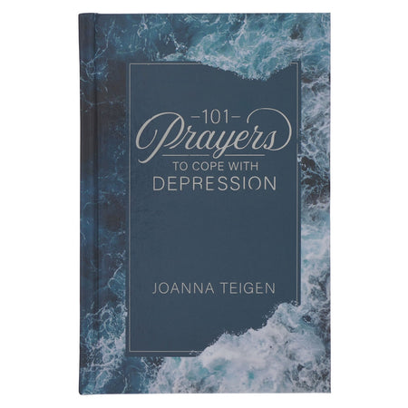 101 Prayers for Depression Blue Hardcover Prayer Book by Christian Art Gifts