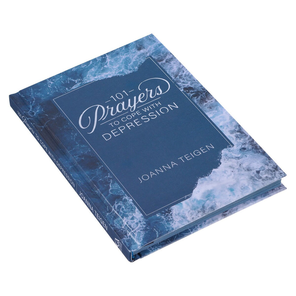 101 Prayers for Depression Blue Hardcover Prayer Book by Christian Art Gifts, product view 2