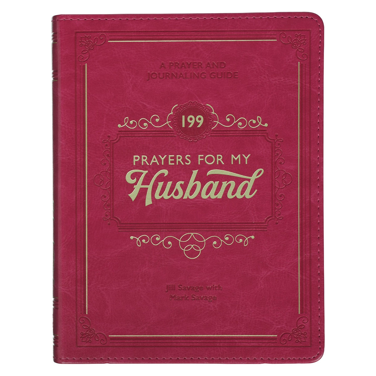 199 Prayers for My Husband Raspberry-Red Faux Leather Prayer and Journaling Guide by Christian Art Gifts
