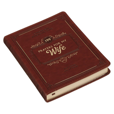 199 Prayers for My Wife Saddle Tan Faux Leather Prayer and Journaling Guide by Christian Art Gifts, product view 2