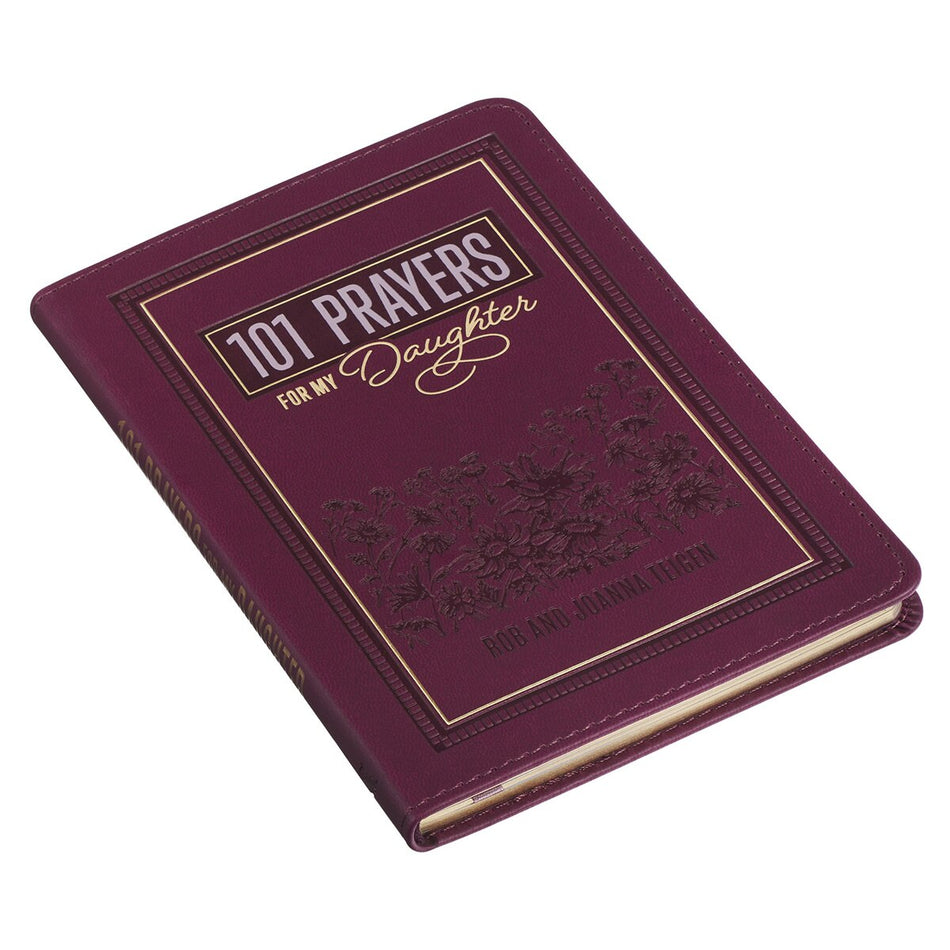101 Prayers for My Daughter Plum Faux Leather Prayer Book by Christian Art Gifts, product view 2