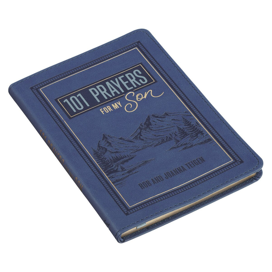 101 Prayers for My Son Blue Faux Leather Prayer Book by Christian Art Gifts, product view 2