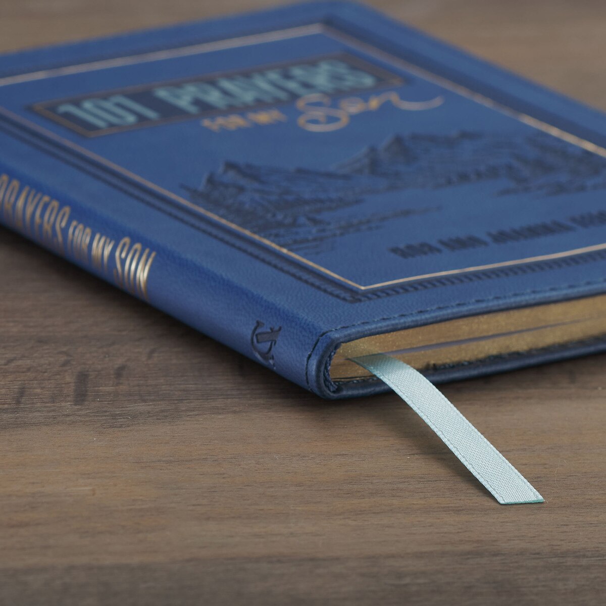 101 Prayers for My Son Blue Faux Leather Prayer Book by Christian Art Gifts, product view 6