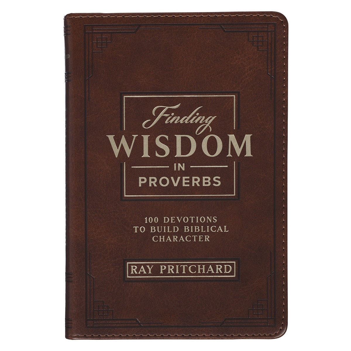 Finding Wisdom in Proverbs Honey-Brown Faux Leather Devotional Gift Book by Christian Art Gifts