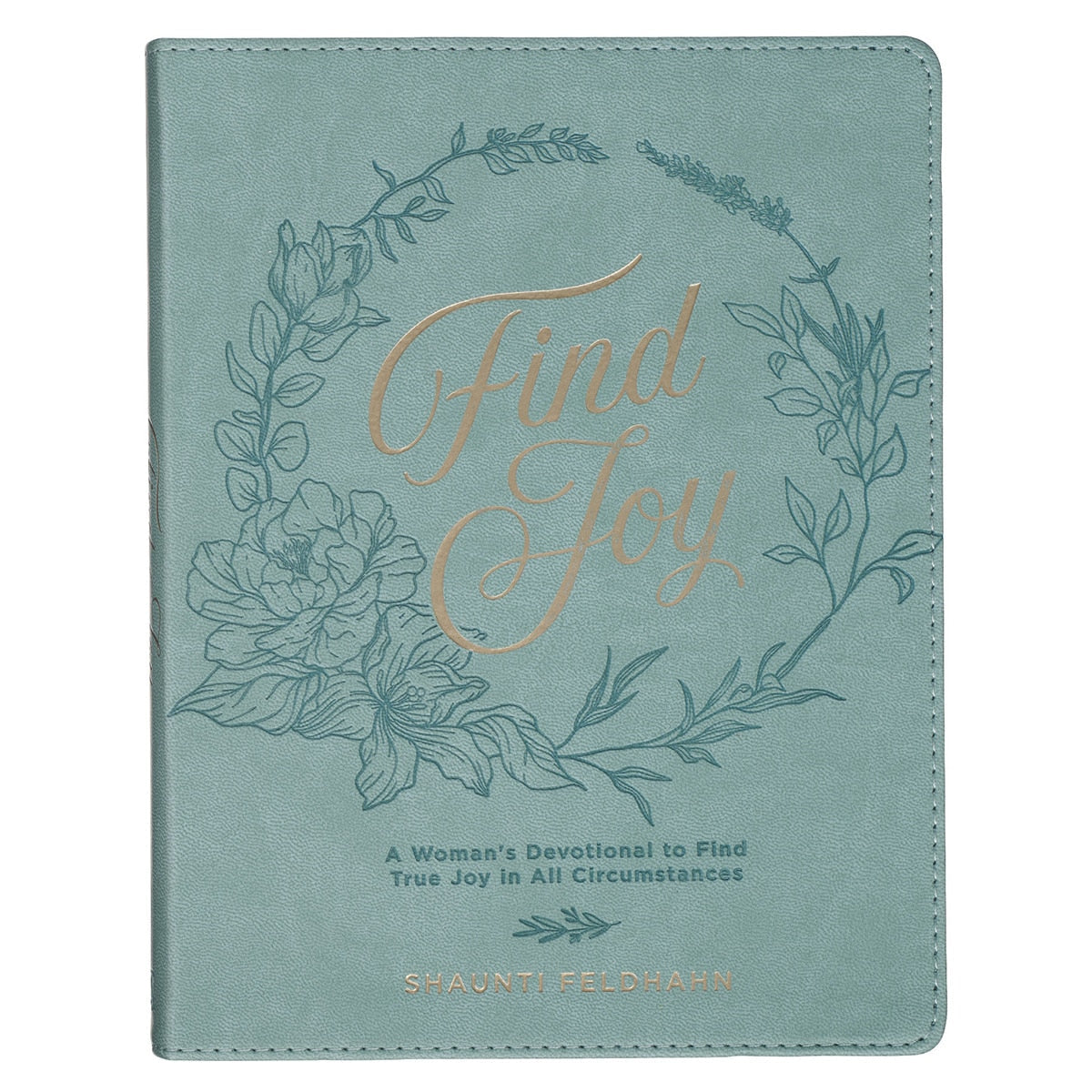 Find Joy Mint-Green Faux Leather Devotional by Christian Art Gifts