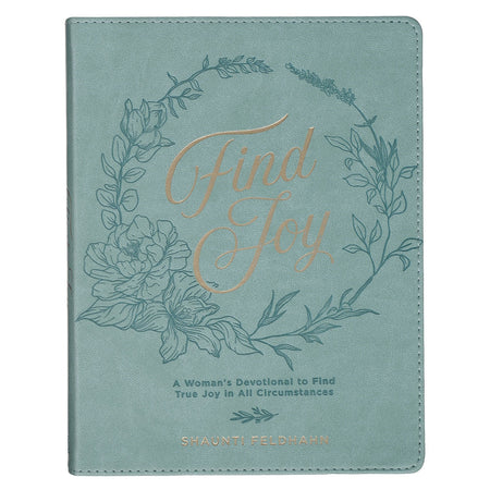 Find Joy Mint-Green Faux Leather Devotional by Christian Art Gifts