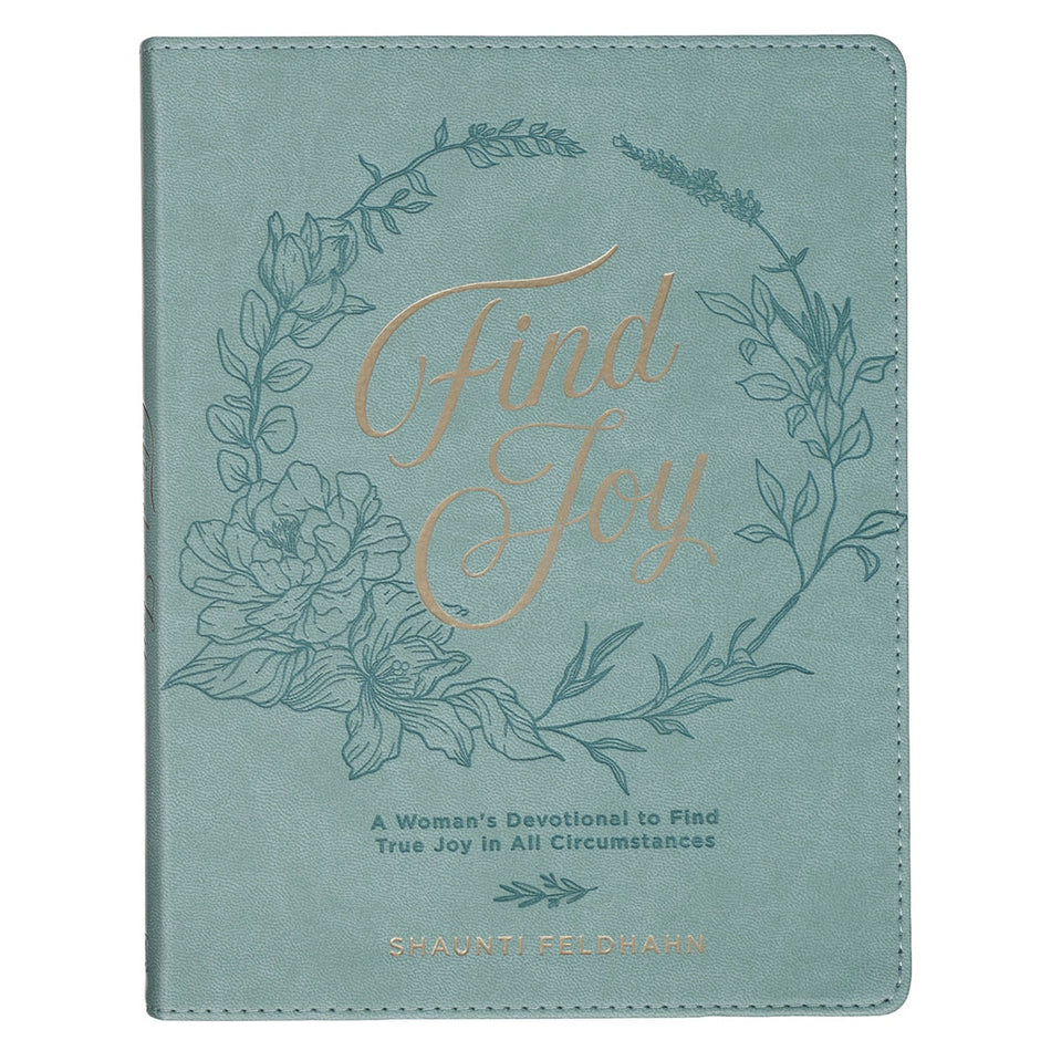 Find Joy Mint-Green Faux Leather Devotional by Christian Art Gifts