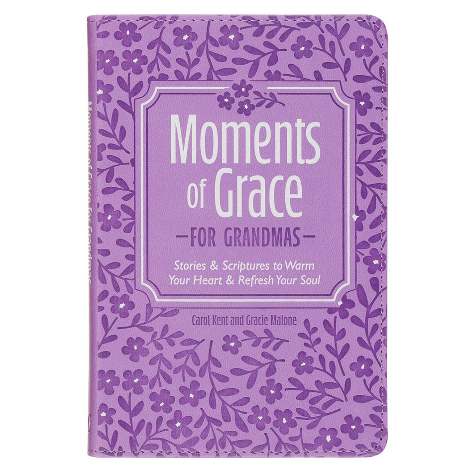 Moments of Grace for Grandmas: Stories and Scriptures Purple Faux Leather Gift Book by Christian Art Gifts