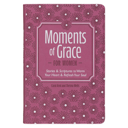 Moments of Grace for Women: Stories and Scriptures Mauve Faux Leather Gift Book by Christian Art Gifts