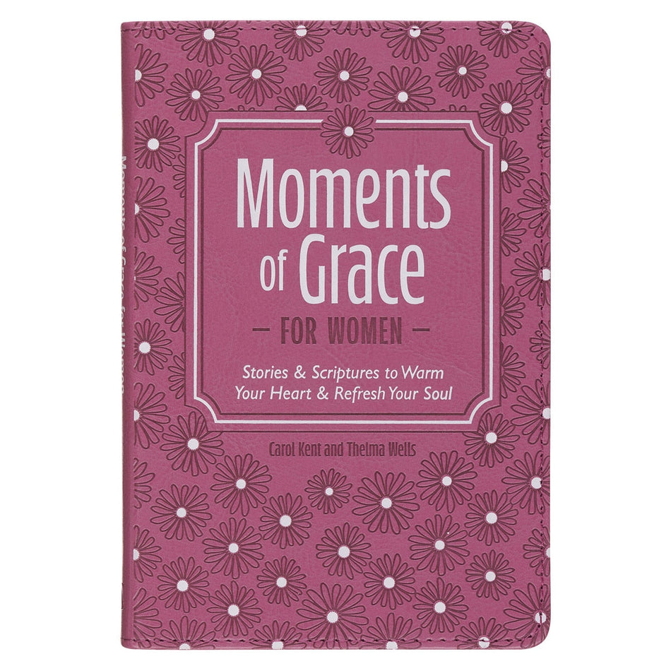 Moments of Grace for Women: Stories and Scriptures Mauve Faux Leather Gift Book by Christian Art Gifts