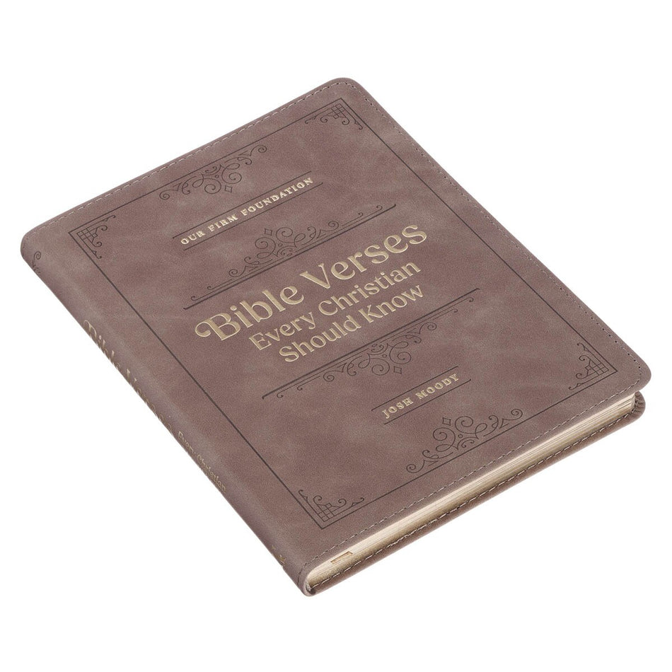 Bible Verses Every Christian Should Know Brown Faux Leather Devotional by Christian Art Gifts, product view 2