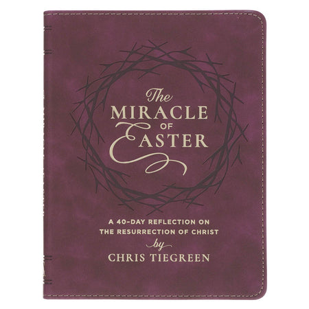 The Miracle of Easter Maroon Faux Leather Devotional by Christian Art Gifts
