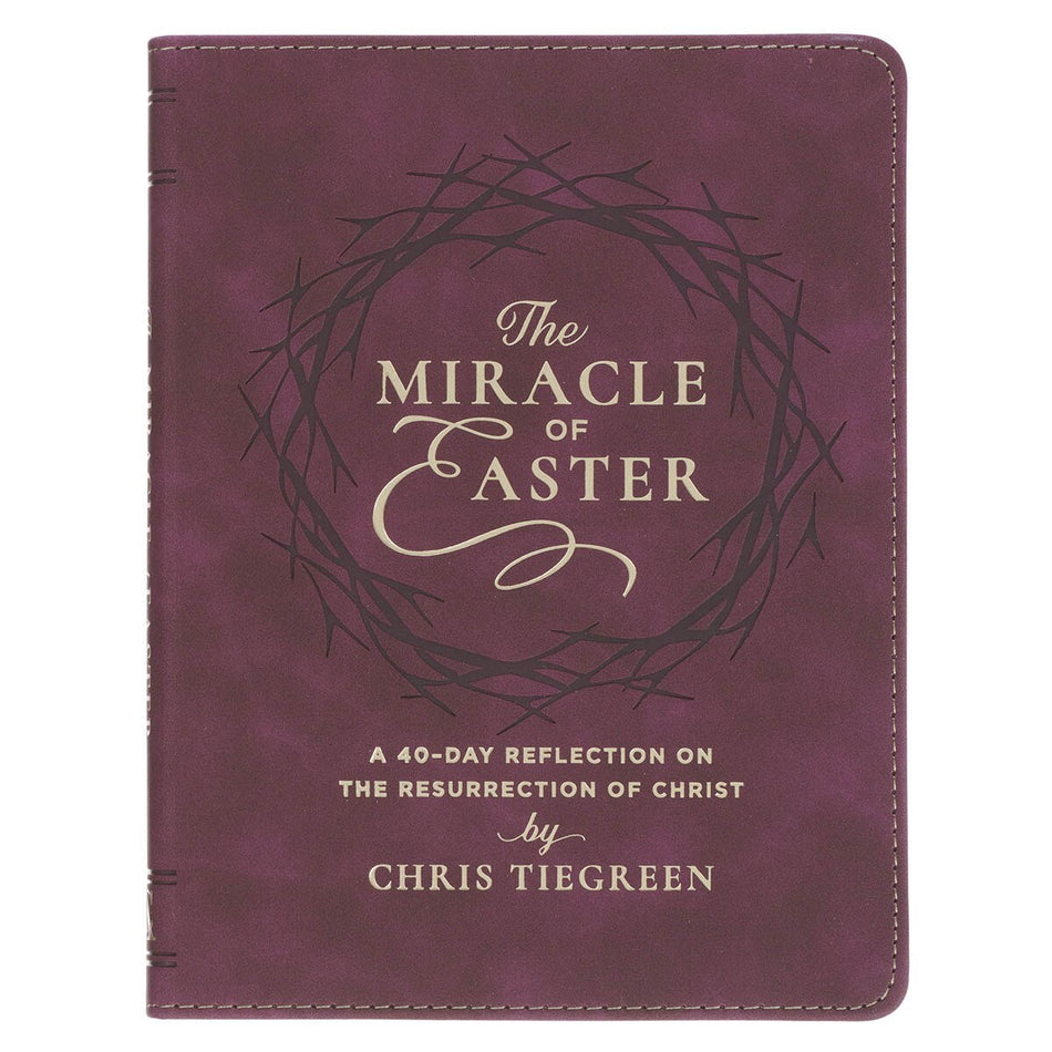 The Miracle of Easter Maroon Faux Leather Devotional by Christian Art Gifts