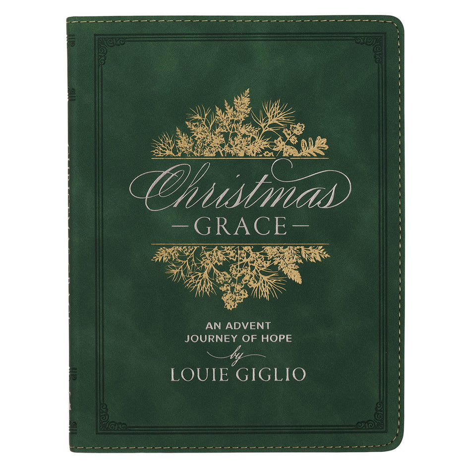 Christmas Grace Green Faux Leather Advent Devotional by Christian Art Gifts